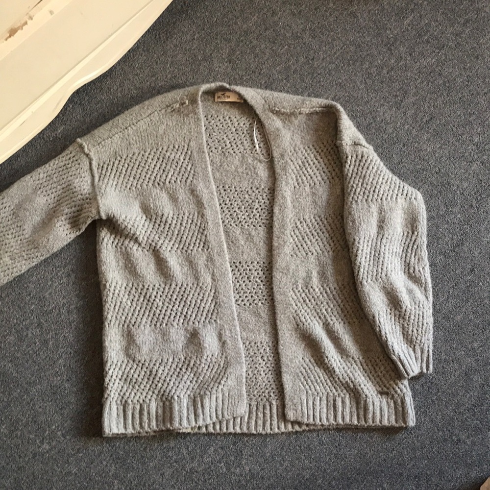 Hollister grey oversized cardigan size small